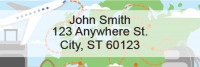 European Travel Rectangle Address Labels | LRFUN-94