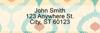Textile Patterns Address Labels | LRGEO-003