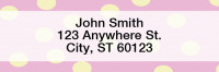 Dots Rectangle Address Labels | LRGEO-01