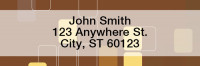 Retro Square Rectangle Address Labels | LRGEP-52
