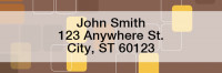 Retro Square Rectangle Address Labels | LRGEP-52