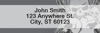 Stylish Skulls Rectangle Address Labels | LRGEP-60
