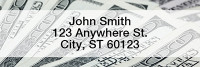 Money Rectangle Address Labels | LRMON-01