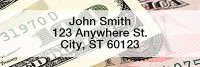 Money Rectangle Address Labels | LRMON-01