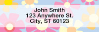 Flower Power Rectangle Address Labels | LRNAT-09