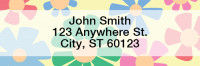 Flower Power Rectangle Address Labels | LRNAT-09
