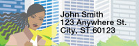 African Beauty Rectangle Address Labels | LRRAFR-16