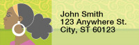 African Beauty Rectangle Address Labels | LRRAFR-16