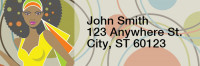 African Beauty Rectangle Address Labels | LRRAFR-16