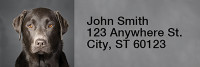Black Labradors Rectangle Address Labels | LRRDOG-11