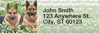 German Shepherd Rectangle Address Labels | LRRDOG-44
