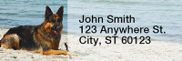 German Shepherd Rectangle Address Labels | LRRDOG-44