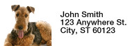Airedale Terrier Rectangle Address Labels | LRRDOG-89