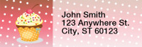 Cupcakes Rectangle Address Labels | LRRFOD-53