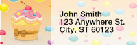Cupcakes Rectangle Address Labels | LRRFOD-53