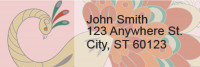 Fancy Peacocks Rectangle Address Labels | LRRFUN-93