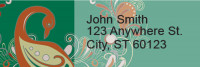 Fancy Peacocks Rectangle Address Labels | LRRFUN-93