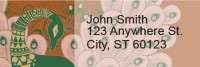 Fancy Peacocks Rectangle Address Labels | LRRFUN-93