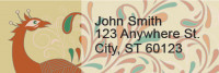 Fancy Peacocks Rectangle Address Labels | LRRFUN-93