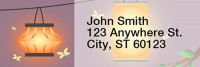 Oriental Lanterns Rectangle Address Labels | LRRGEP-95