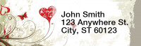 Grunge Hearts Rectangle Address Labels | LRRLOV-11