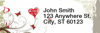 Grunge Hearts Rectangle Address Labels | LRRLOV-11