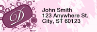 Stylish Monogram D Rectangle Address Labels | LRRMONO-03D