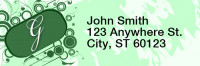 Stylish Monogram G Rectangle Address Labels | LRRMONO-03G