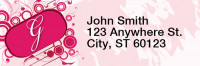 Stylish Monogram G Rectangle Address Labels | LRRMONO-03G