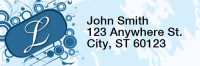 Stylish Monogram L Rectangle Address Labels | LRRMONO-03L