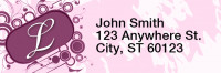 Stylish Monogram L Rectangle Address Labels | LRRMONO-03L