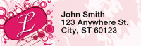 Stylish Monogram L Rectangle Address Labels | LRRMONO-03L