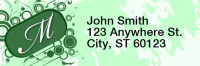 Stylish Monogram M Rectangle Address Labels | LRRMONO-03M
