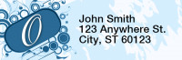 Stylish Monogram O Rectangle Address Labels | LRRMONO-03O