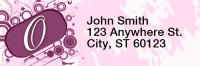 Stylish Monogram O Rectangle Address Labels | LRRMONO-03O
