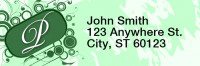 Stylish Monogram P Rectangle Address Labels | LRRMONO-03P