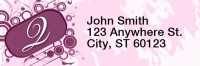 Stylish Monogram Q Rectangle Address Labels | LRRMONO-03Q