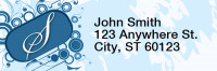 Stylish Monogram S Rectangle Address Labels | LRRMONO-03S