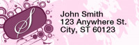 Stylish Monogram S Rectangle Address Labels | LRRMONO-03S
