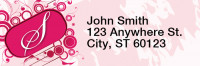 Stylish Monogram S Rectangle Address Labels | LRRMONO-03S