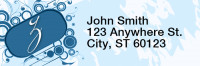 Stylish Monogram Z Rectangle Address Labels | LRRMONO-03Z