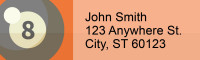 Pocket Billiards Address Labels | LRRSPO-92
