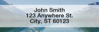 Mountain Lake Reflections Rectangle Address Labels  | LRSCE-84