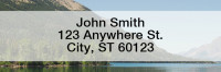 Mountain Lake Reflections Rectangle Address Labels  | LRSCE-84