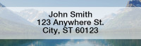 Mountain Lake Reflections Rectangle Address Labels  | LRSCE-84