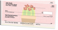 Colorful Cacti Side Tear Personal Checks | STFLO-001