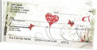 Grunge Hearts Side Tear Personal Checks | STLOV-11