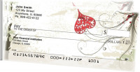 Grunge Hearts Side Tear Personal Checks | STLOV-11