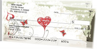 Grunge Hearts Side Tear Personal Checks | STLOV-11