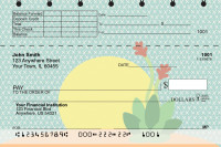 Colorful Cacti Top Stub Personal Checks | TSFLO-001